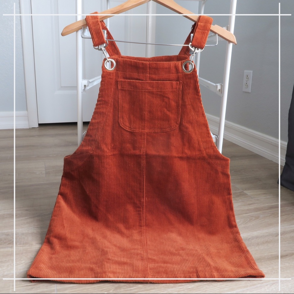 Burnt Orange Overall Dress ⛺️